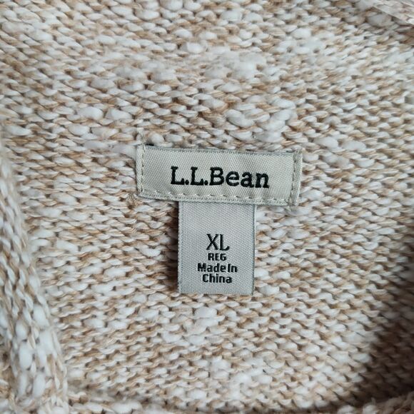 L.L. Bean Sweater Women's XL Light Brown Mock Neck Long Sleeves Pullover - Picture 5 of 7